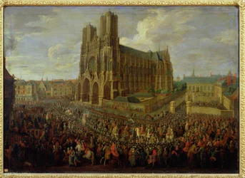 The procession of King Louis XV after his coronation, 26th October 1722